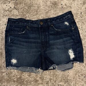 GAP Midnight Blue Distressed Jean Shorts - Size 27R